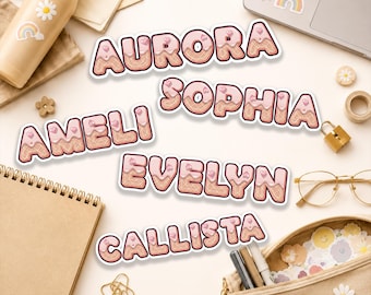 Custom Name Vinyl Stickers, Personalized Waterproof Decals for Laptop Water Bottle