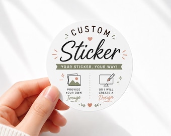 Custom Logo Vinyl Sticker Label, Die Cut, Personalized Waterproof Decals for Business Company