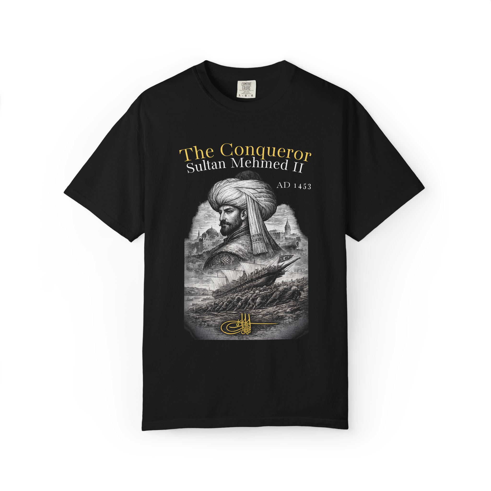 Fatih Sultan Mehmed II T-shirt | Vintage Ottoman History Graphic 