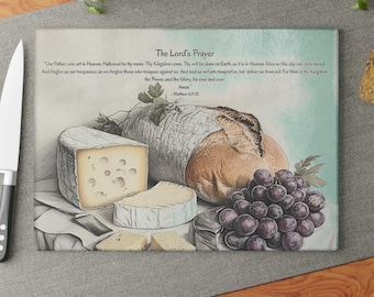 The Lord's Prayer Glass Cutting Board