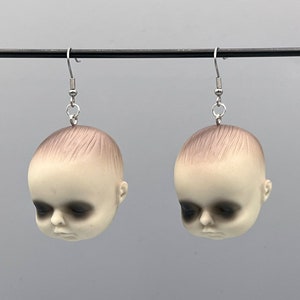 Halloween-oorbellen spooky babypophoofd