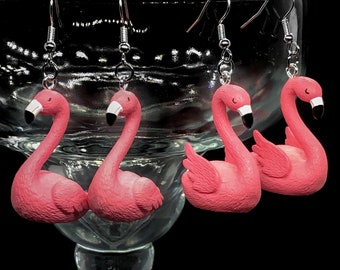 Pinke Flamingo Ohrringe