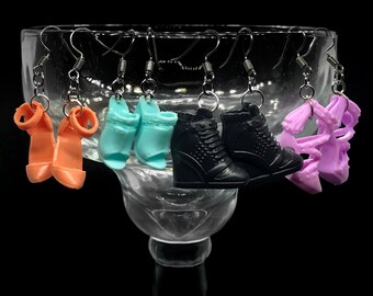 Fashion Doll Shoe Earrings Made With Barbie Shoes