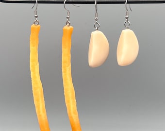 Realistic Food French Fries / Garlic Clove Earrings