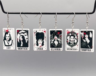 Ladies of Horror Card Earrings