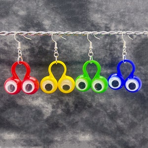 Googly Eye Finger Ring Earrings - Small