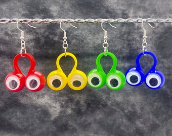 Googly Eye Finger Ring Earrings - Small