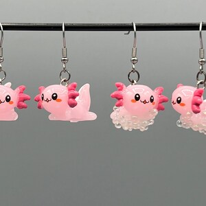 Happy Little Axolotl Figurine Earrings