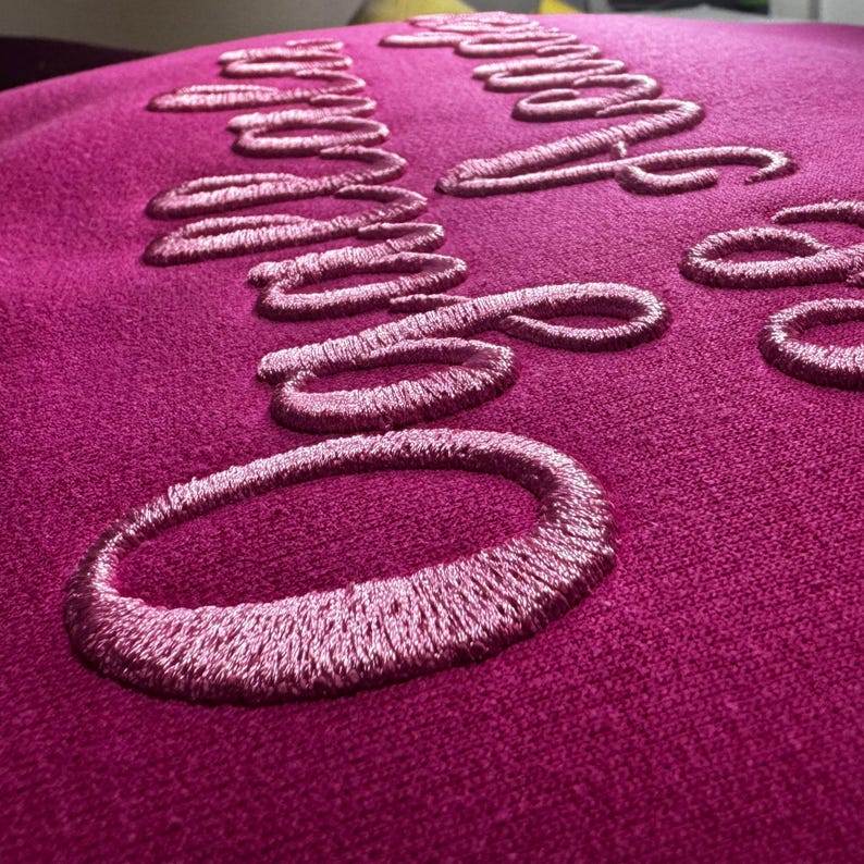 Custom Puff Embroidered Sweatshirt, Personalized 3D Text Hoodie image 8