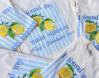 Embroidered Bachelorette Group Shirts Amalfi Coast Themed Bridal Party t-shirts| Summer Wedding Bach Tees Amalficore tops Bachelorette party