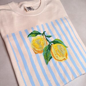 Embroidered Lemon "Main Squeeze" Bachelorette Shirt – Bridal Shower Amalfi Coast Tee image 2