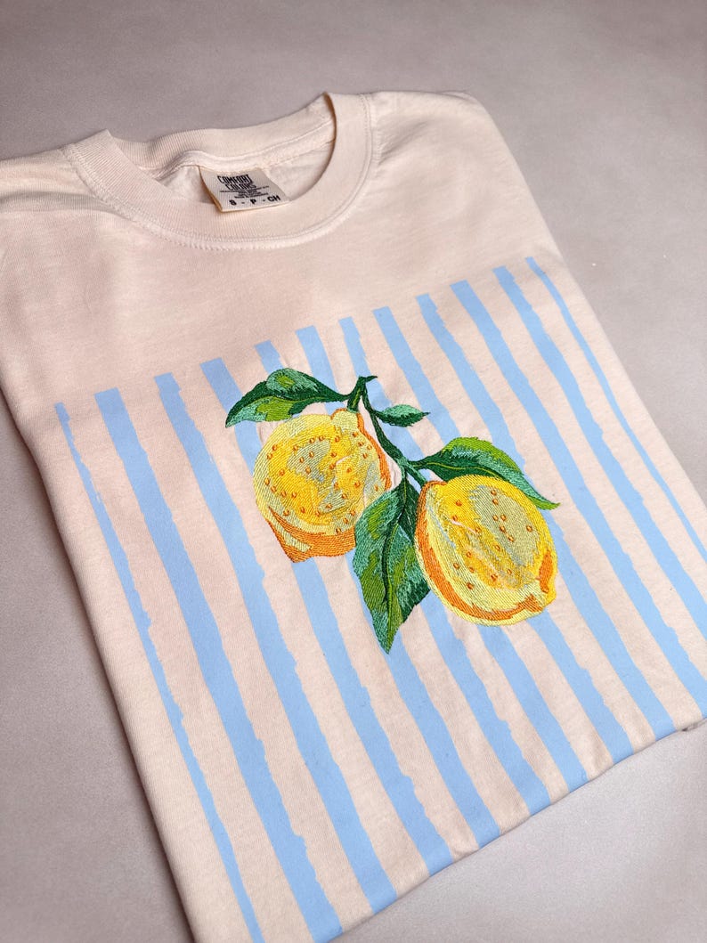 Embroidered Lemon "Main Squeeze" Bachelorette Shirt – Bridal Shower Amalfi Coast Tee image 2