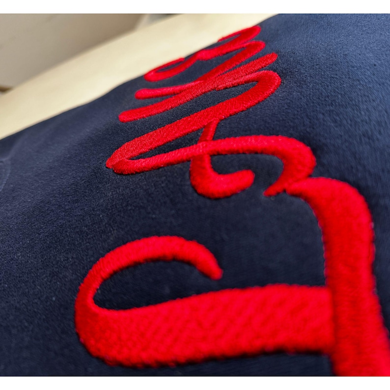 Custom Puff Embroidered Sweatshirt, Personalized 3D Text Hoodie image 3