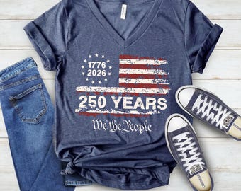 1776 2026 Shirt, We The People Tee, 250 Years Patriotic T-Shirt, USA Flag Shirt, 4th of July Tee, America Anniversary Gift, Retro USA Tee