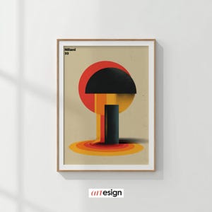 Modern Lamp Wall Art, Graphic Design Poster, Color Block Download