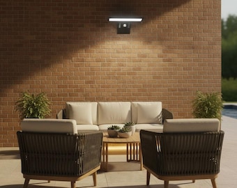 Solcellsdriven säkerhetsbelysning utomhus vattentät rörelsesensor LED-vägglampa 90 lysdioder modern trädgård balkongbelysning