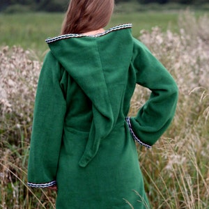 Legend of zelda cosplay costume Green Elven tunic - Medieval tunic - hyrule - Pixie hoodie - Psy hoodie - festival tunic - Halloween