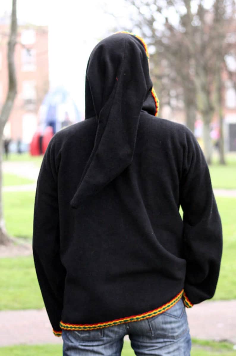 Medieval Pixie Hoodie Black Hippie Elven Hoodie Psy SCA Festival Rave ...