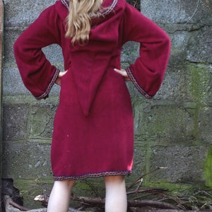 Elven tunic for women long- Medieval tunic-SCA  - Pixie hoodie - Psy hoodie- festival - pointy hood - hippie hoodie dress PAYMENT PLAN