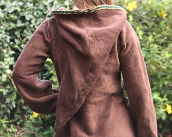Elven tunic for women- Medieval tunic - SCA - Pixie hoodie -Psy hoodie- festival - pointy hood - hippie hoodie dress