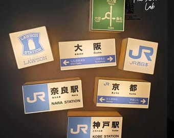 JR West Station Skyltmagnet, Kyoto Osaka Nara Kobe Japansk Tåggåva