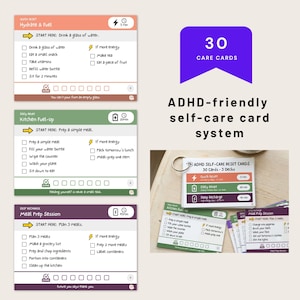 ADHD Self-Care Card System 30 Card Deck Bestseller Style Cover