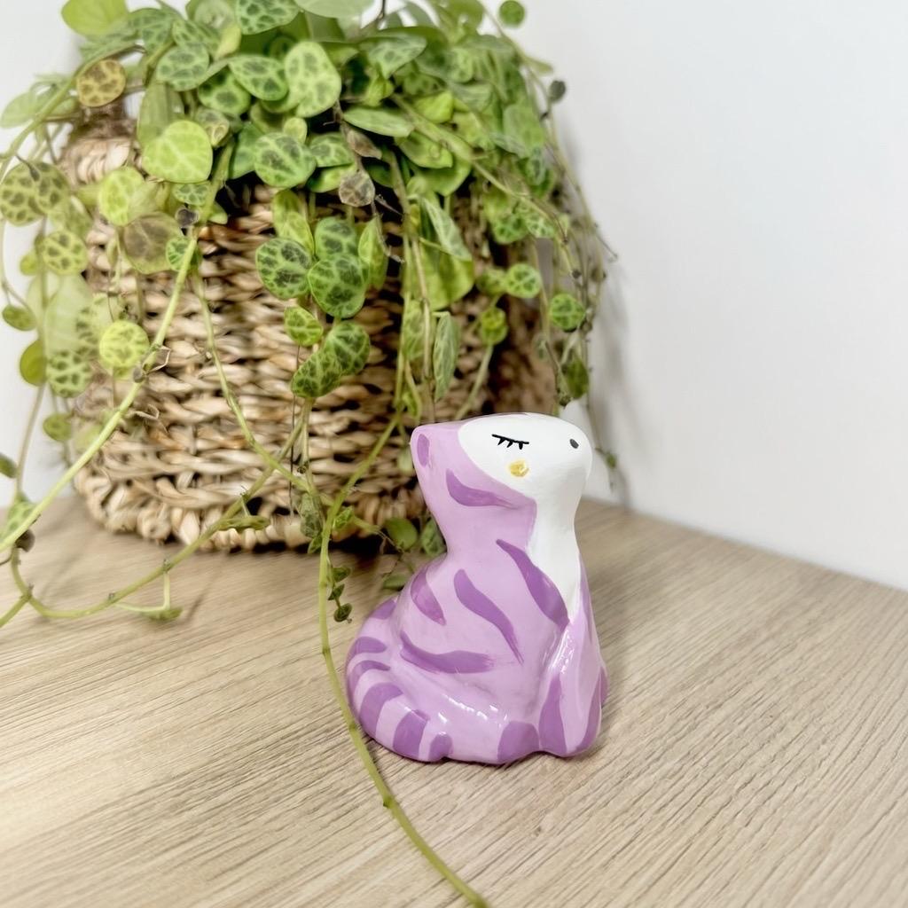 Figurine en Porcelaine Représentant un Chat, 1960s en vente sur