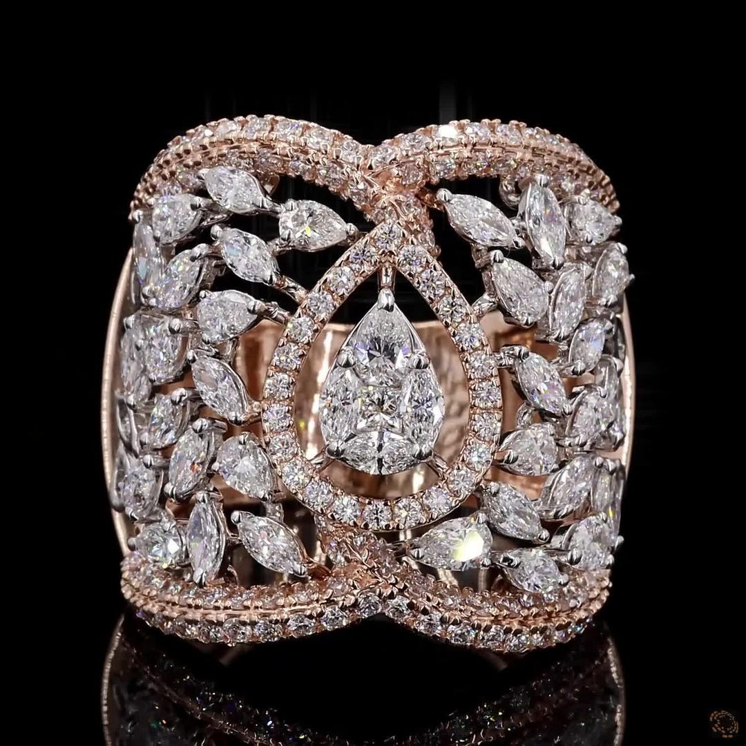 Sanctum Expanse Engagement Ring: Certified Moissanite Diamond 925 ...