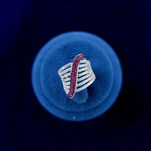 Ruby Cut Moissanite Diamond  Ring: 925 Sterling Silver Birthday Gift Women's Jewelry