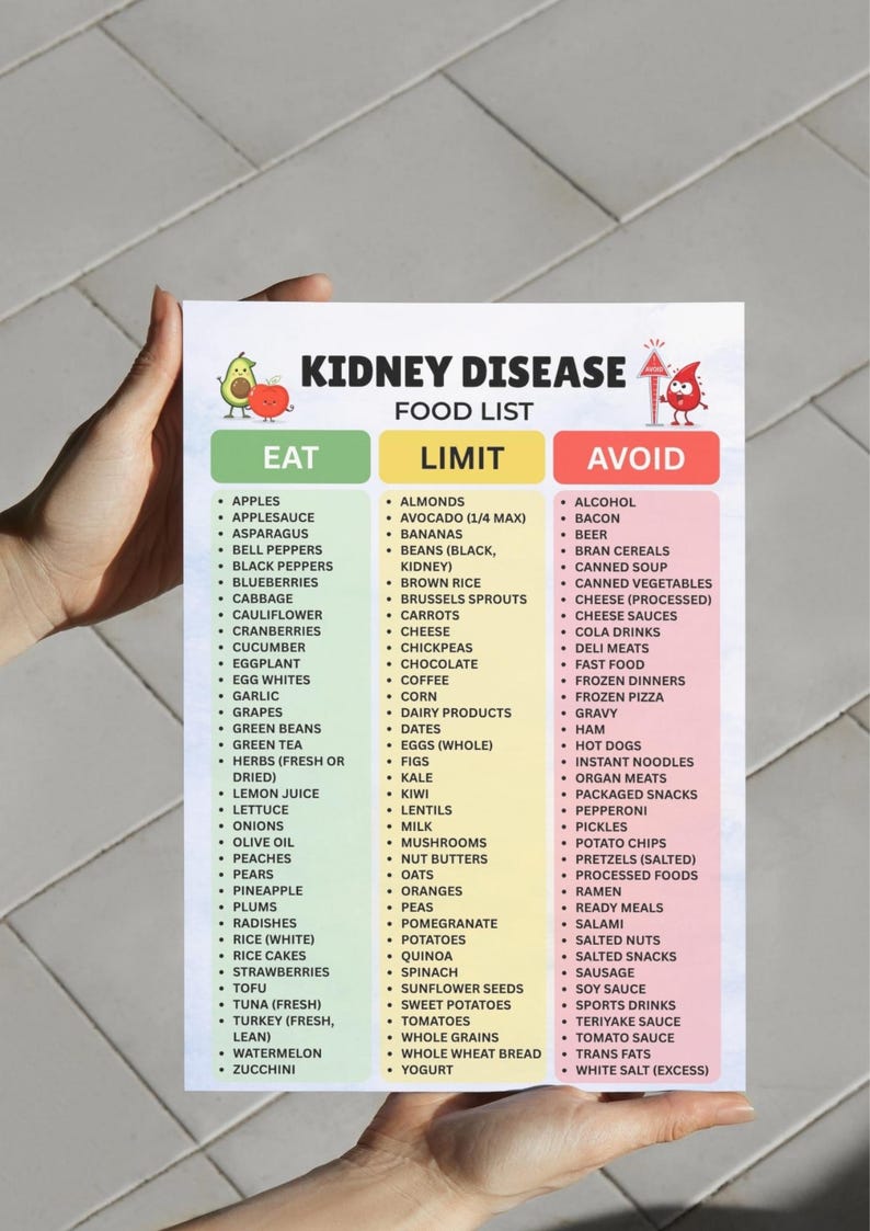 Lista de Alimentos para Doença Renal (Imprimida), Tabela de Alimentos Adequados para os Rins, Guia Alimentar para Estágio 3 da DRC (Doença Renal Crônica), Lista de Alimentos para Dieta Renal, Lista de Compras para Dieta Renal (PDF) imagem 8