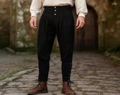 Medieval Viking Men's Pants, Renaissance Fair Cosplay Pants, Ren Faire Fantasy Pants, Knight Larp Historical Pirate Pants, Reenactment Pants