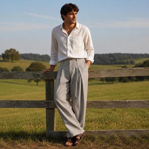 Men Dress Pants Full Cut