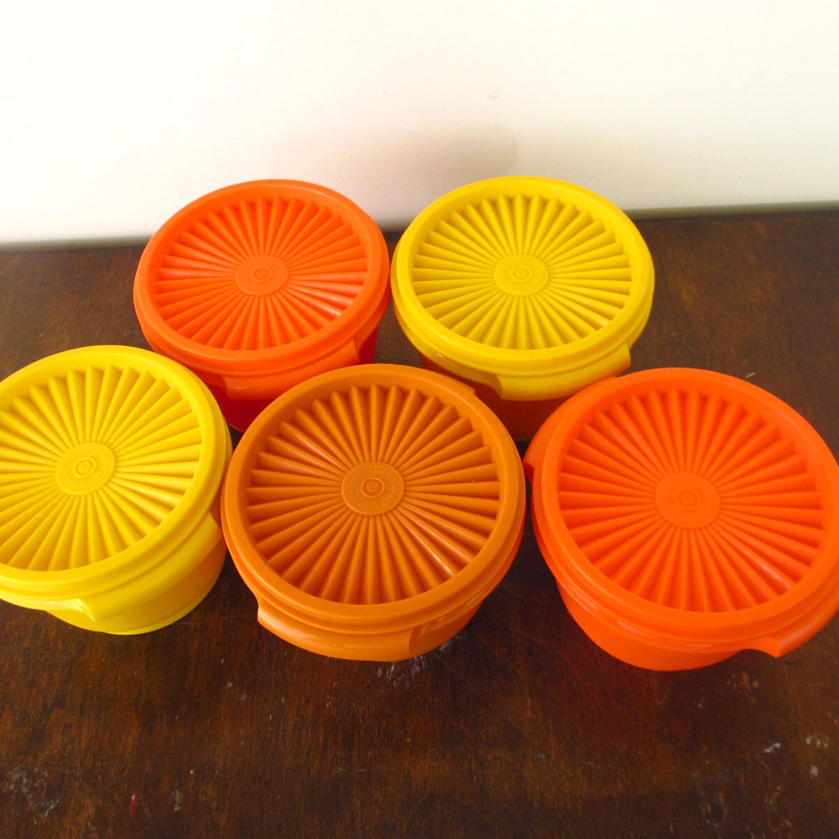 Vintage Tupperware Containers Set of 5 Bowls 1970s Canisters Etsy