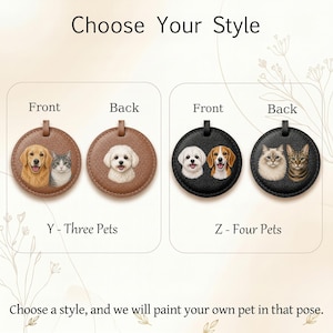 Custom Hand Painted Pet Portrait Leather Bag Charm, Personalized Dog Cat Purse Charm, Pet Memorial Gift, Pet Keychain Gift for Pet Lover image 10