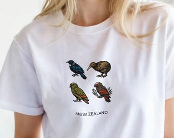 NZ Native Birds T-Shirt | Kiwi Expats Souvenir Tee