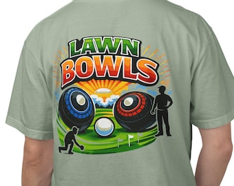 Lawn Bowls Graphic T-Shirt | Bowling Scene, Lawn Sport Design