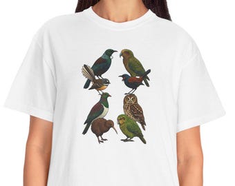 Native New Zealand Birds T-Shirt | Kiwis, Tui, Kereru, More