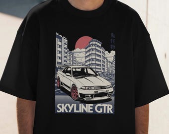 Skyline GTR car illustration T-Shirt | JDM race city graphic