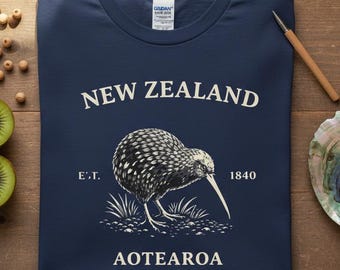 New Zealand Kiwi T‑Shirt | Aotearoa Est. 1940 Tee | Gift for Kiwi Expats & Travelers