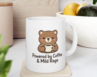 Latte Bear Illustration Mug | Coffee Lover Ceramic Mug