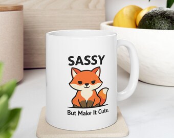 Fox Cartoon Coffee Mug | Sassy Illustration
