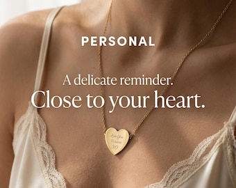 Custom Engraved Heart Necklace | Personalized Stainless Steel Pendant