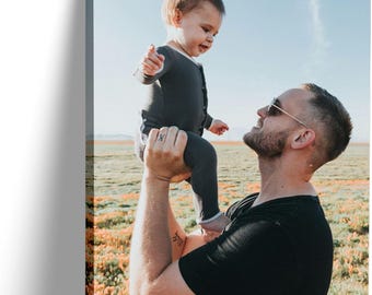 Custom Father and Baby Canvas Personalized Family Wall Art