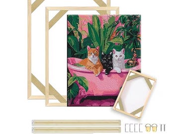 1 set Canvas Stretcher Wood Bars Frame 1.25" in for Gallery Wrap Oil Painting
