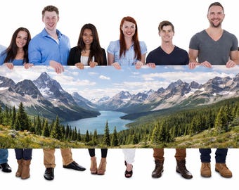Panoramic Canvas Print Extra Large Wedding Wall Art Personalized Keepsake