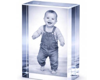 Personalized 3D Crystal Photo Gift – Custom Laser Etched Picture Cube