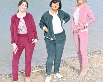 Comfortabele slang van Bio Baumwoll Cordnicki in rot passend zum Blouson van Bio Baumwoll Cordnicki