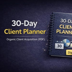 Planificador de generación de clientes potenciales / Seguimiento de adquisición de clientes de 30 días (PDF imprimible)
