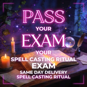 Pass Your Exam Spell Casting Ritual, Study Focus and Success Energy, Academic Achievement Same Day