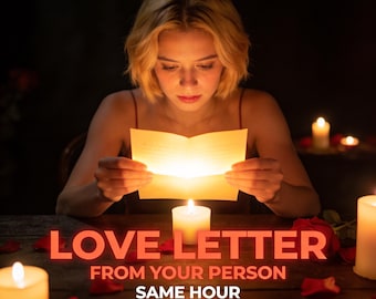 Love Letter From Your Person | Channeled Love Messages | Same Hour Pyschic Reading (PDF)